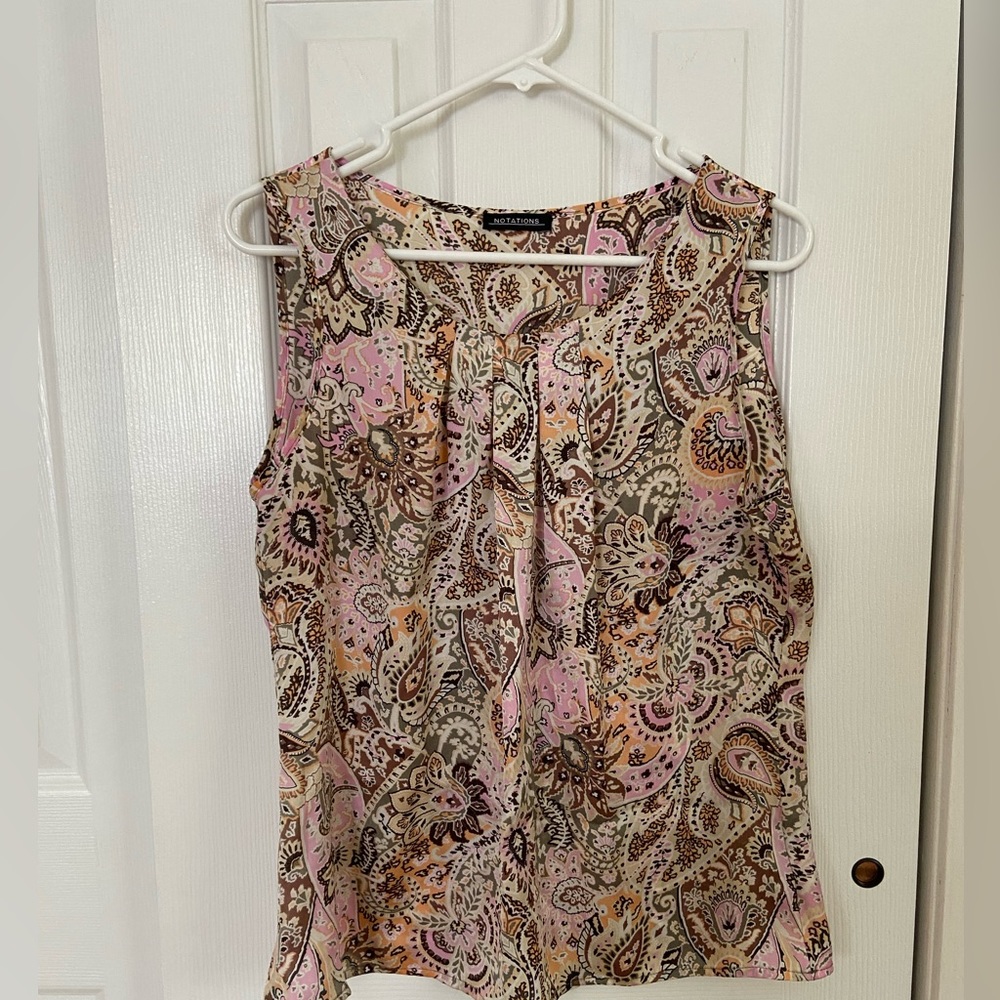 NOTATIONS SLEEVELESS TOP Medium